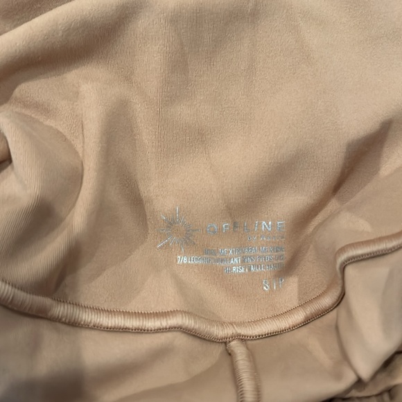 NWT OFFLINE By Aerie Real Me Xtra 7/8 Legging Tan Hi-Rise Ruffle - Picture 5 of 9